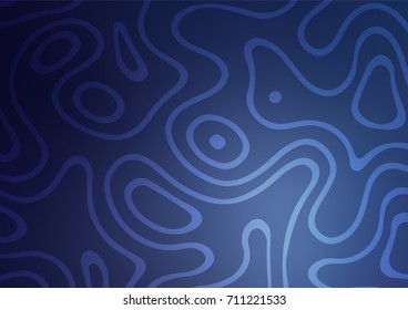Dark BLUE vector indian curved template. An elegant bright illustration with lines in Natural style. The elegant pattern can be used as a part of a brand book.