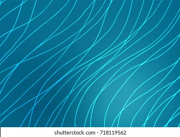 Dark BLUE vector indian curved background. A vague abstract illustration with doodles in Indian style. The template can be used as a background for cell phones.