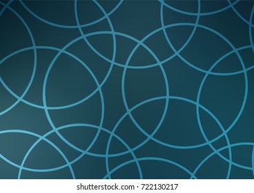 Dark BLUE vector indian curved background. Colorful abstract illustration with lines in Asian style. The pattern can be used for heads of websites and designs.