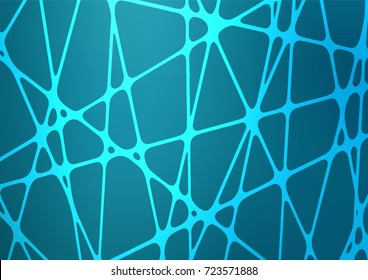 Dark BLUE vector indian curved background. Glitter abstract illustration with doodles and Zen tangles. The doodle design can be used for your web site.