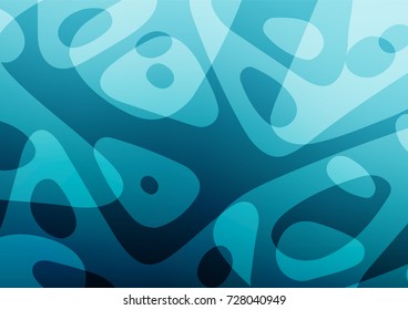 Dark BLUE vector indian curved texture. Creative illustration in blurred style with doodles and Zen tangles. The template can be used as a background for cell phones.