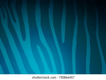 Dark BLUE vector indian curved pattern. An elegant bright illustration with lines in Natural style. The pattern can be used for wallpapers and coloring books.