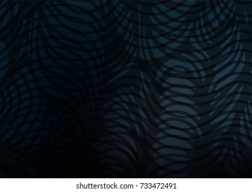 Dark BLUE vector indian curved texture. A completely new color illustration in doodle style. The template can be used as a background for cell phones.
