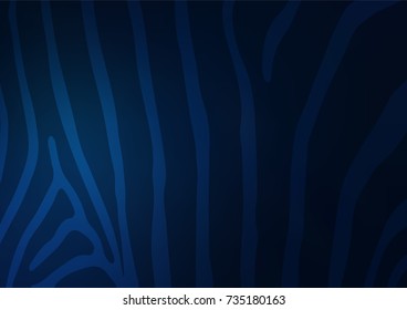 Dark BLUE vector indian curved template. Creative illustration in blurred style with doodles and Zen tangles. The elegant pattern can be used as a part of a brand book.