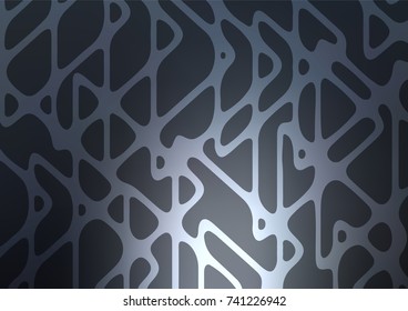 Dark BLUE vector indian curved pattern. Creative illustration in blurred style with doodles and Zen tangles. The pattern can be used for wallpapers and coloring books.