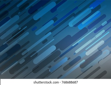 Dark BLUE vector indian curved background. Blurred decorative design in Indian style with Zen tangles. The pattern can be used for coloring books and pages for kids.