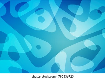 Dark BLUE vector indian curved pattern. Brand-new colored illustration in blurry style with doodles. Brand-new style for your business design.
