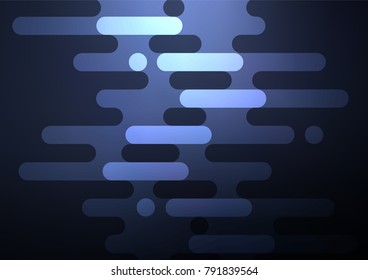 Dark BLUE vector indian curved texture. Brand-new colored illustration in blurry style with doodles. The doodle design can be used for your web site.