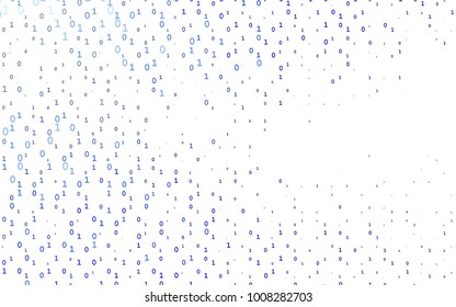 Dark BLUE vector layout with algebra elements. Blurred design in simple style with collection of numerals. Best design for your ad, poster, banner of math college.