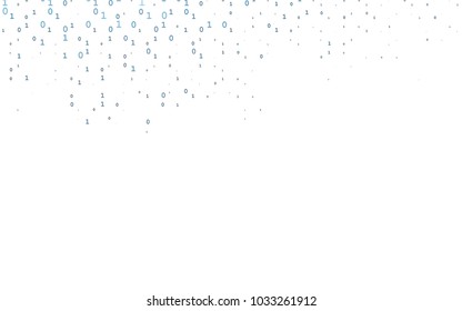Dark BLUE vector layout with algebra elements. Colored mathematic signs with gradient on white background. Best design for your ad, poster, banner of math college.