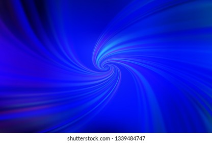 Dark BLUE vector layout with bent lines. A circumflex abstract illustration with gradient. Brand new design for your ads, poster, banner.