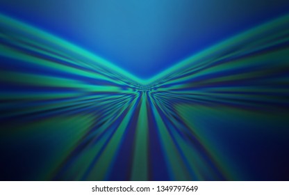 Dark BLUE vector layout with bent lines. Geometric illustration in abstract style with gradient.  New composition for your brand book.