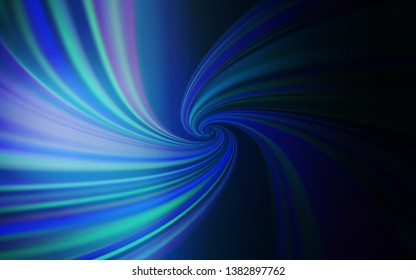 Dark BLUE vector layout with bent lines. Colorful illustration in abstract style with gradient. A completely new design for your business.