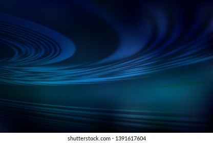 Dark BLUE vector layout with bent lines. A shining illustration, which consists of curved lines. New composition for your brand book.