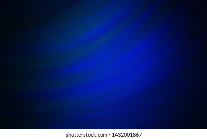 Dark BLUE vector layout with bent lines. Colorful illustration in abstract style with gradient. Pattern for your business design.