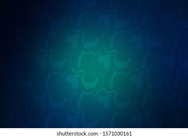 Dark BLUE vector layout with bent lines. A completely new colorful illustration in simple style. Colorful wave pattern for your design.