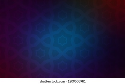 Dark BLUE vector layout with bright stars. Decorative illustration with stars on abstract template. Template for sell phone backgrounds.