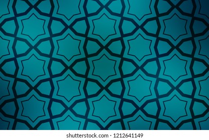 Dark BLUE vector layout with bright stars. Glitter abstract illustration with colored stars. Pattern for wrapping gifts.