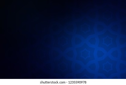 Dark BLUE vector layout with bright stars. Glitter abstract illustration with colored stars. Pattern for new year ad, booklets.