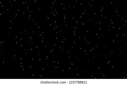 Dark BLUE vector layout with bright stars. Blurred decorative design in simple style with stars. The template can be used as a background.