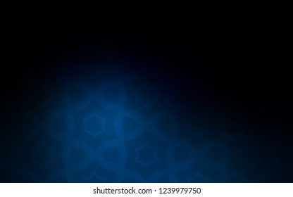 Dark BLUE vector layout with bright stars. Modern geometrical abstract illustration with stars. Pattern for new year ad, booklets.