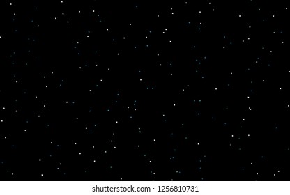 Dark BLUE vector layout with bright stars. Blurred decorative design in simple style with stars. Best design for your ad, poster, banner.