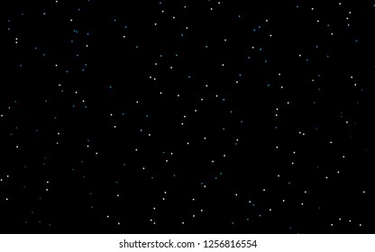 Dark BLUE vector layout with bright stars. Blurred decorative design in simple style with stars. Best design for your ad, poster, banner.
