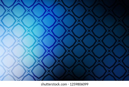 Dark BLUE vector layout with bright stars. Stars on blurred abstract background with gradient. Template for sell phone backgrounds.