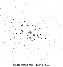 Dark BLUE vector layout with bright stars. Decorative illustration with stars on abstract template. Pattern for new year ad, booklets.