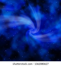Dark BLUE vector layout with bright stars. Decorative illustration with stars on abstract template. Best design for your ad, poster, banner.