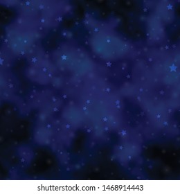 Dark BLUE vector layout with bright stars. Decorative illustration with stars on abstract template. Best design for your ad, poster, banner.