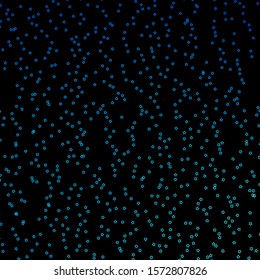 Dark BLUE vector layout with bright stars. Blur decorative design in simple style with stars. Pattern for wrapping gifts.