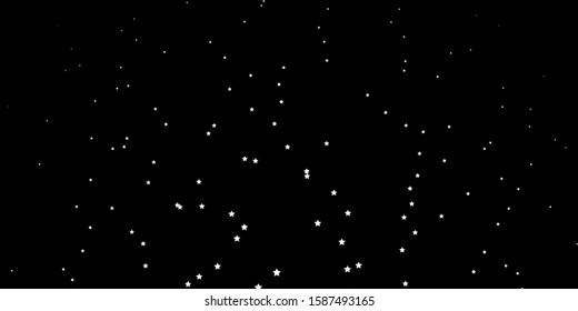 Dark BLUE vector layout with bright stars. Shining colorful illustration with small and big stars. Theme for cell phones.