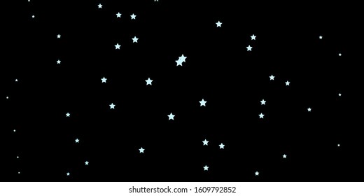 Dark BLUE vector layout with bright stars. Modern geometric abstract illustration with stars. Pattern for wrapping gifts.