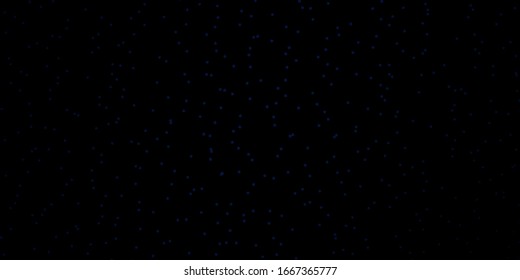 Dark BLUE vector layout with bright stars. Decorative illustration with stars on abstract template. Pattern for websites, landing pages.
