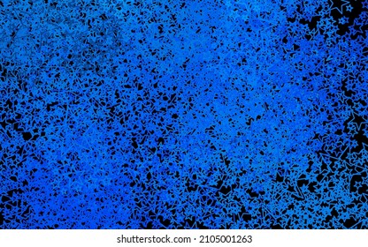 Dark BLUE vector layout with bright stars. Stars on blurred abstract background with gradient. Pattern for futuristic ad, booklets.