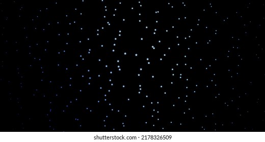 Dark BLUE vector layout with bright stars. Colorful illustration with abstract gradient stars. Pattern for wrapping gifts.