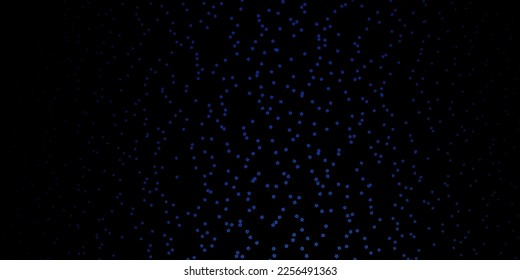 Dark BLUE vector layout with bright stars. Modern geometric abstract illustration with stars. Best design for your ad, poster, banner.