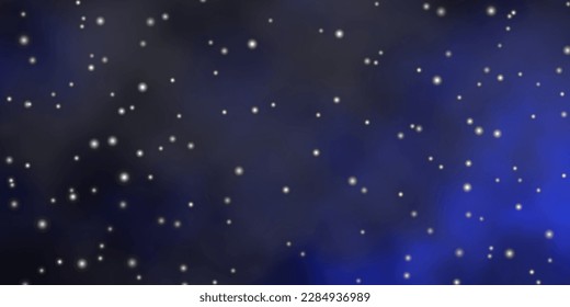 Dunkle BLAU Vektorgrafik mit hellen Sternen. Moderne geometrische abstrakte Illustration mit Sternen. Muster für Verpackungsgeschenke.