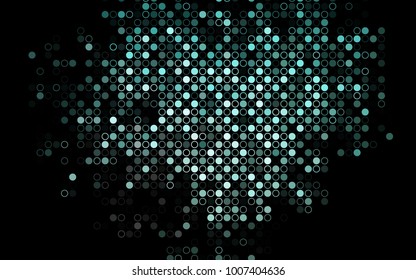 Dark BLUE vector  layout with circle shapes. Blurred decorative design in abstract style with bubbles. The pattern can be used for beautiful websites.