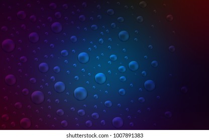 Dark BLUE vector layout with circle shapes. Illustration with set of shining colorful abstract circles. The pattern can be used for aqua ad, booklets.