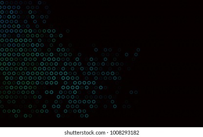 Dark BLUE vector  layout with circle shapes. Blurred bubbles on abstract background with colorful gradient. The pattern can be used for beautiful websites.