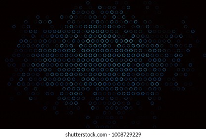 Dark BLUE vector  layout with circle shapes. Abstract illustration with colored bubbles in nature style. The pattern can be used for aqua ad, booklets.