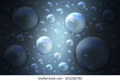 Dark BLUE vector layout with circle shapes. Blurred decorative design in abstract style with bubbles. The pattern can be used for beautiful websites.
