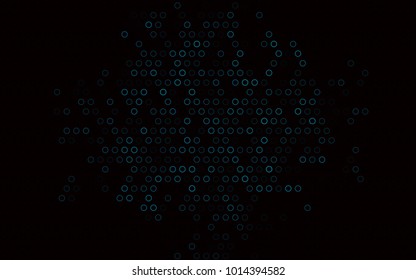 Dark BLUE vector  layout with circle shapes. Beautiful colored illustration with blurred circles in nature style. The pattern can be used for beautiful websites.
