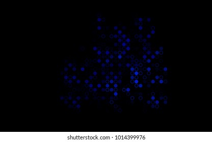 Dark BLUE vector  layout with circle shapes. Illustration with set of shining colorful abstract circles. Beautiful design for your business natural advert.