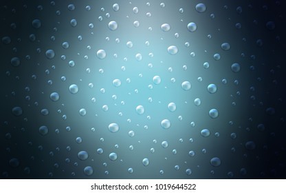 Dark BLUE vector layout with circle shapes. Beautiful colored illustration with blurred circles in nature style. Completely new template for your brand book.