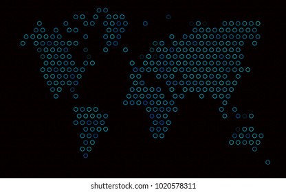 Dark BLUE vector  layout with circle shapes. Blurred decorative design in abstract style with bubbles. The pattern can be used for beautiful websites.