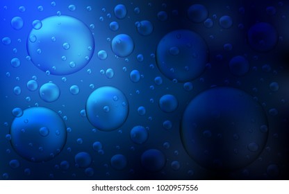 Dark BLUE vector layout with circle shapes. Abstract illustration with colored bubbles in nature style. The pattern can be used for beautiful websites.