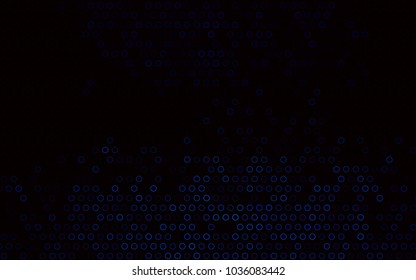 Dark BLUE vector  layout with circle shapes. Blurred bubbles on abstract background with colorful gradient. New design for ad, poster, banner of your website.